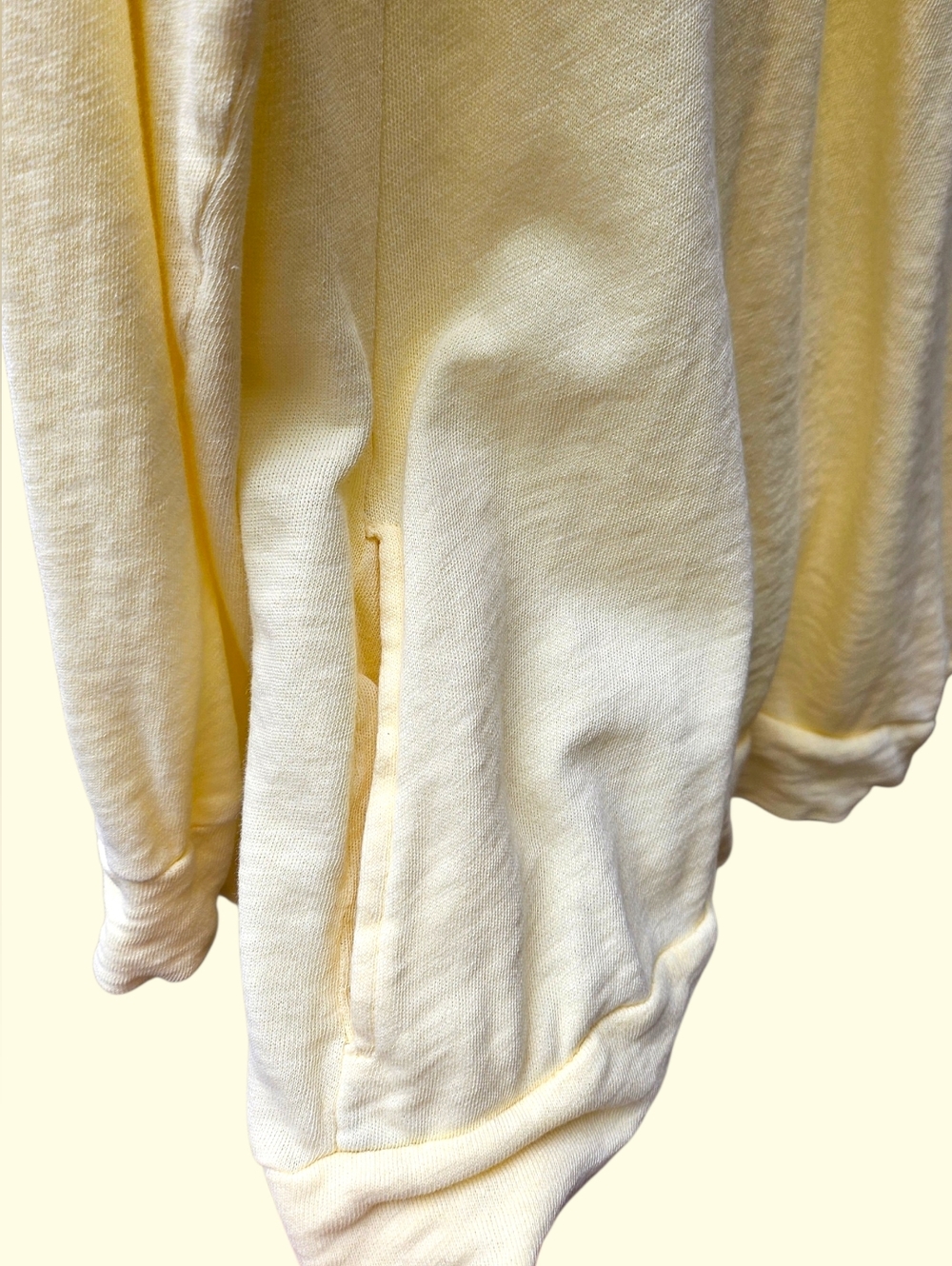 Old Navy Women's Lightweight Yellow Hooded V-Neck Sweatshirt - Picture 4 of 6